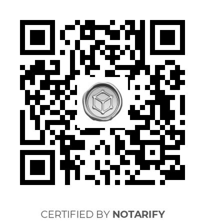 Certificato notarizzazione su blockchain